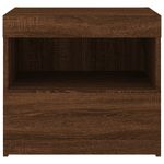Casa si Gradina - Mobilier - Comode si corpuri - Noptiere - Noptiera cu lumini LED, stejar maro, 50x40x45 cm - Infinity.ro