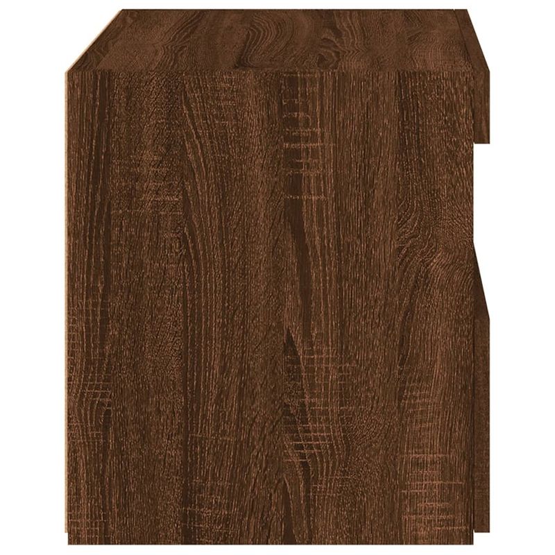 Casa si Gradina - Mobilier - Comode si corpuri - Noptiere - Noptiera cu lumini LED, stejar maro, 50x40x45 cm - Infinity.ro