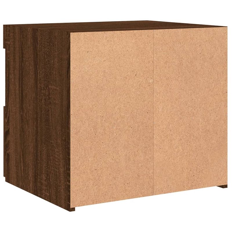 Casa si Gradina - Mobilier - Comode si corpuri - Noptiere - Noptiera cu lumini LED, stejar maro, 50x40x45 cm - Infinity.ro