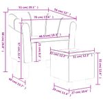 Casa si Gradina - Mobilier - Scaune si fotolii - Fotolii - Fotoliu tip cuva cu taburet, gri deschis, material textil - Infinity.ro