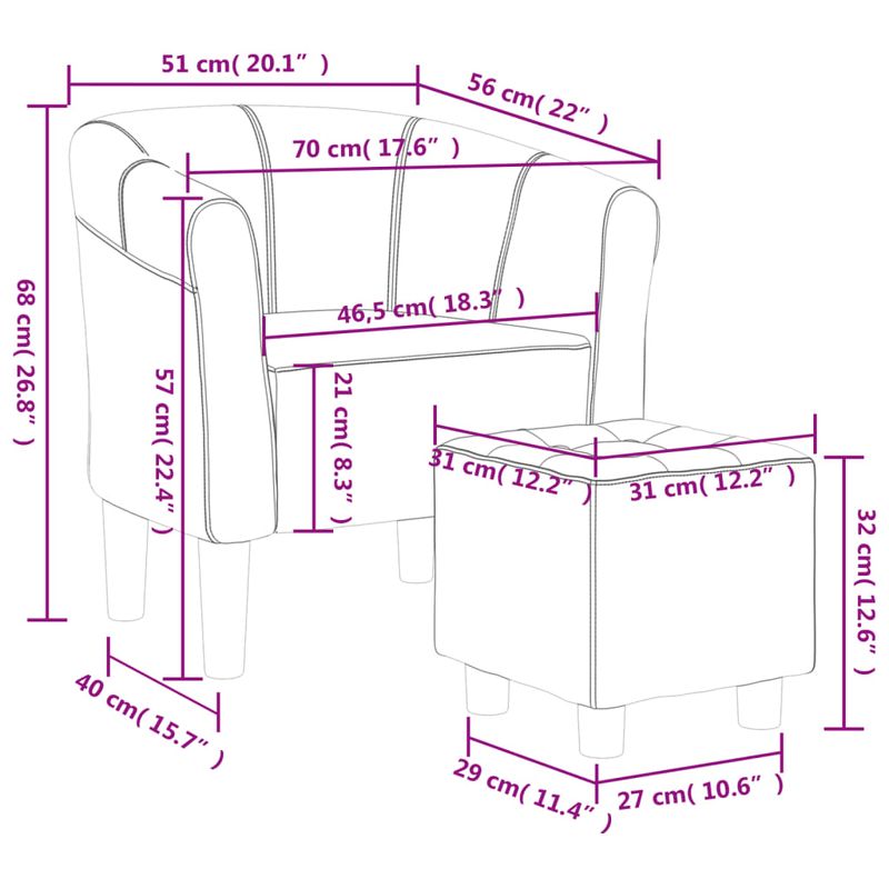 Casa si Gradina - Mobilier - Scaune si fotolii - Fotolii - Fotoliu tip cuva cu taburet, gri deschis, material textil - Infinity.ro