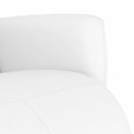 Casa si Gradina - Mobilier - Scaune si fotolii - Fotolii - Fotoliu rabatabil cu suport de picioare, alb, piele ecologica - Infinity.ro