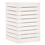 Market - Spalare si intretinere rufe - Uscatoare de rufe si accesorii - Cos de rufe, alb, 44x44x66 cm, lemn masiv de pin - Infinity.ro