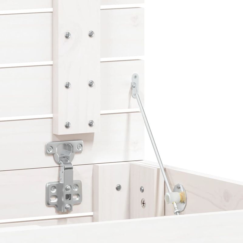 Market - Spalare si intretinere rufe - Uscatoare de rufe si accesorii - Cos de rufe, alb, 44x44x66 cm, lemn masiv de pin - Infinity.ro