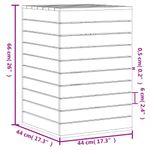 Market - Spalare si intretinere rufe - Uscatoare de rufe si accesorii - Cos de rufe, alb, 44x44x66 cm, lemn masiv de pin - Infinity.ro