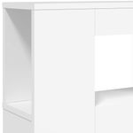 Casa si Gradina - Mobilier - Paturi si accesorii - Accesorii paturi - Tablie de pat cu LED, alb, 200x18,5x103,5 cm, lemn prelucrat - Infinity.ro