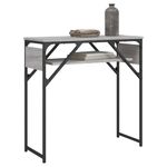 Casa si Gradina - Mobilier - Comode si corpuri - Console - Masuta consola cu raft gri sonoma 75x30x75 cm lemn prelucrat - Infinity.ro