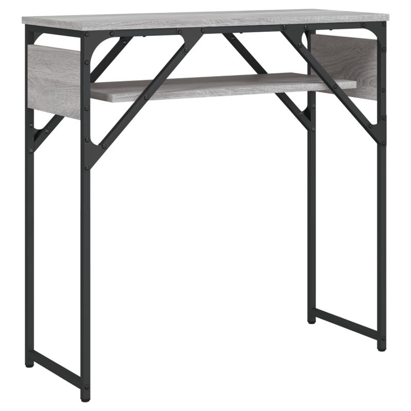 Casa si Gradina - Mobilier - Comode si corpuri - Console - Masuta consola cu raft gri sonoma 75x30x75 cm lemn prelucrat - Infinity.ro