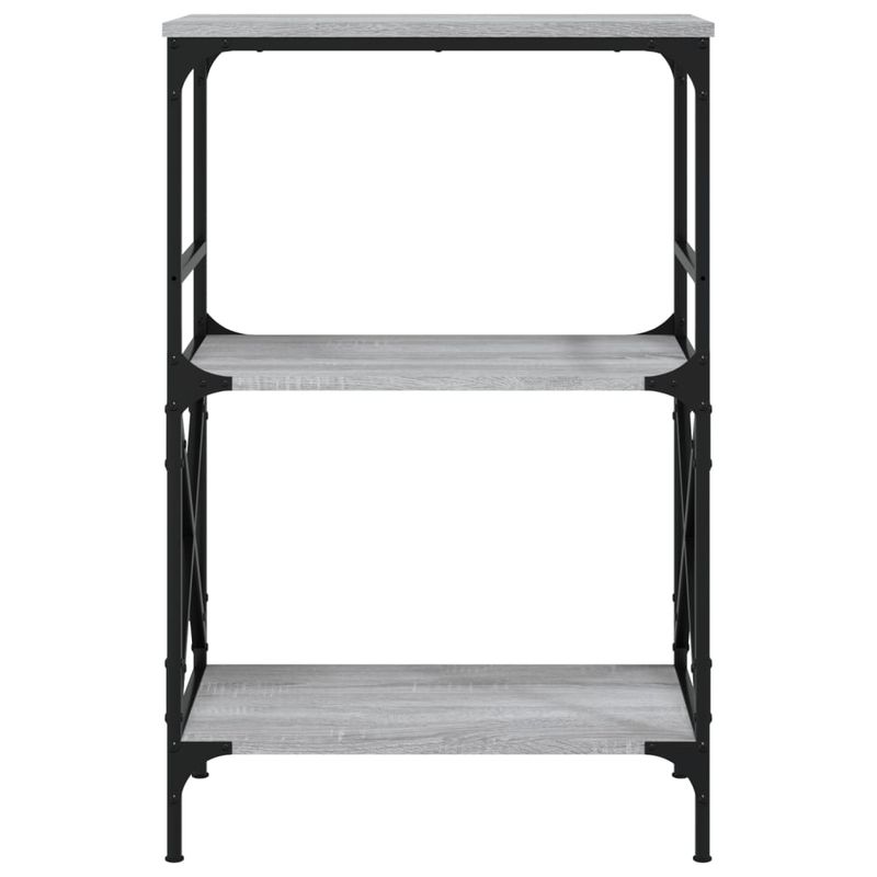 Casa si Gradina - Mobilier - Biblioteci si rafturi - Biblioteci - Biblioteca 3 niveluri gri sonoma 59x35x90,5 cm, lemn prelucrat - Infinity.ro