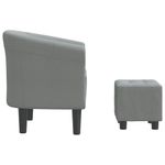 Casa si Gradina - Mobilier - Scaune si fotolii - Fotolii - Fotoliu tip cuva cu taburet, gri deschis, material textil - Infinity.ro
