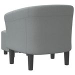 Casa si Gradina - Mobilier - Scaune si fotolii - Fotolii - Fotoliu tip cuva cu taburet, gri deschis, material textil - Infinity.ro