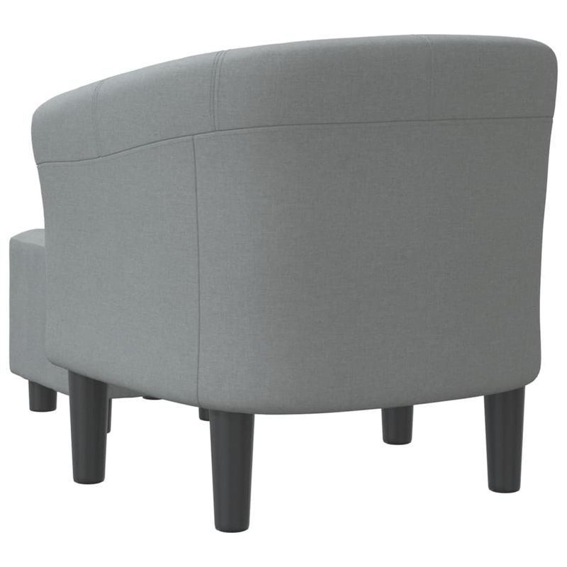 Casa si Gradina - Mobilier - Scaune si fotolii - Fotolii - Fotoliu tip cuva cu taburet, gri deschis, material textil - Infinity.ro