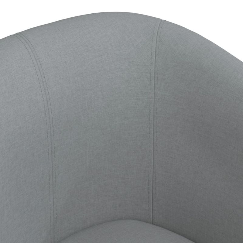 Casa si Gradina - Mobilier - Scaune si fotolii - Fotolii - Fotoliu tip cuva cu taburet, gri deschis, material textil - Infinity.ro