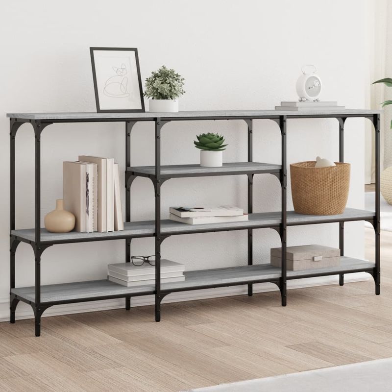 Casa si Gradina - Mobilier - Comode si corpuri - Console - Masuta consola, gri sonoma, 160x29x80 cm, lemn prelucrat - Infinity.ro