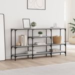 Casa si Gradina - Mobilier - Comode si corpuri - Console - Masuta consola, gri sonoma, 160x29x80 cm, lemn prelucrat - Infinity.ro