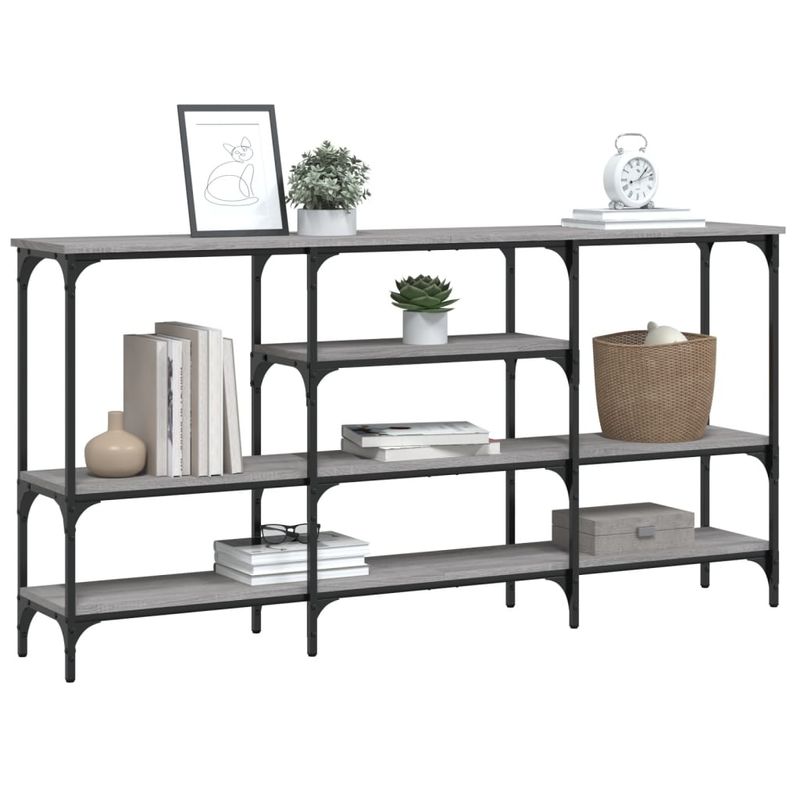 Casa si Gradina - Mobilier - Comode si corpuri - Console - Masuta consola, gri sonoma, 160x29x80 cm, lemn prelucrat - Infinity.ro