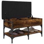 Casa si Gradina - Mobilier - Organizare si depozitare - Bancute - Banca de pantofi, stejar fumuriu, 82x42x45 cm, lemn prelucrat - Infinity.ro