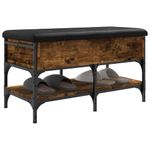 Casa si Gradina - Mobilier - Organizare si depozitare - Bancute - Banca de pantofi, stejar fumuriu, 82x42x45 cm, lemn prelucrat - Infinity.ro