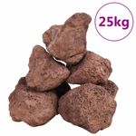 Casa si Gradina - Decoratiuni - Obiecte decorative - Accesorii decorative - Roci vulcanice, 25 kg, rosu, 10-30 cm - Infinity.ro