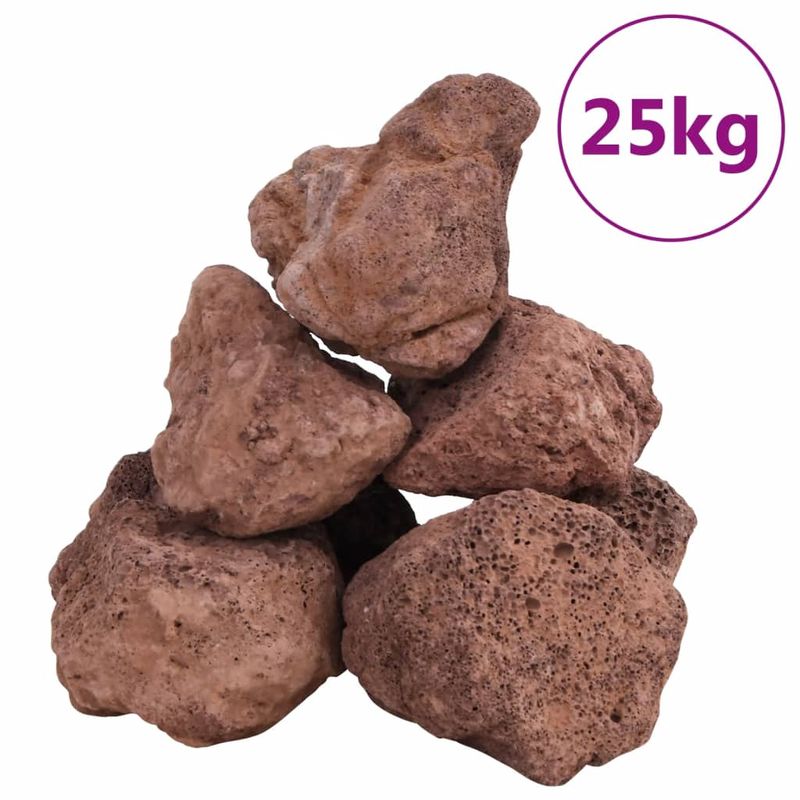 Casa si Gradina - Decoratiuni - Obiecte decorative - Accesorii decorative - Roci vulcanice, 25 kg, rosu, 10-30 cm - Infinity.ro