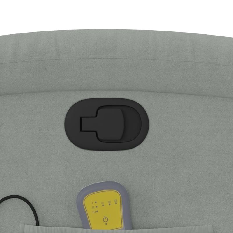 Ingrijire personala si Cosmetice - Sanatate si wellness - Articole wellness - Fotolii de masaj - Fotoliu de masaj cu ridicare, gri deschis, catifea - Infinity.ro