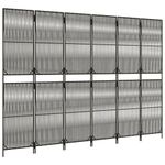 Casa si Gradina - Decoratiuni - Pereti despartitori si paravane - Separator de camera cu 6 panouri, poliratan, model țesătură cu linii, mărime 294x200 cm - Infinity.ro