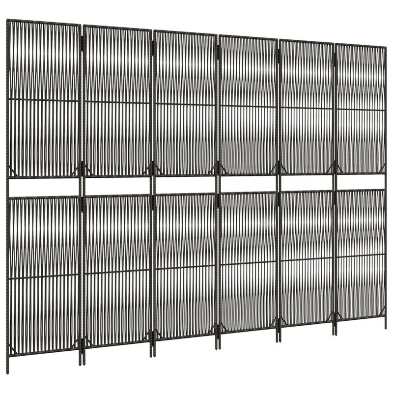 Casa si Gradina - Decoratiuni - Pereti despartitori si paravane - Separator de camera cu 6 panouri, poliratan, model țesătură cu linii, mărime 294x200 cm - Infinity.ro