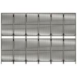 Casa si Gradina - Decoratiuni - Pereti despartitori si paravane - Separator de camera cu 6 panouri, poliratan, model țesătură cu linii, mărime 294x200 cm - Infinity.ro