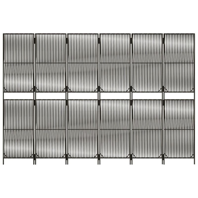 Casa si Gradina - Decoratiuni - Pereti despartitori si paravane - Separator de camera cu 6 panouri, poliratan, model țesătură cu linii, mărime 294x200 cm - Infinity.ro