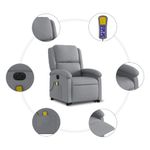 Ingrijire personala si Cosmetice - Sanatate si wellness - Articole wellness - Fotolii de masaj - Fotoliu electric masaj rabatabil cu ridicare, gri inchis textil - Infinity.ro