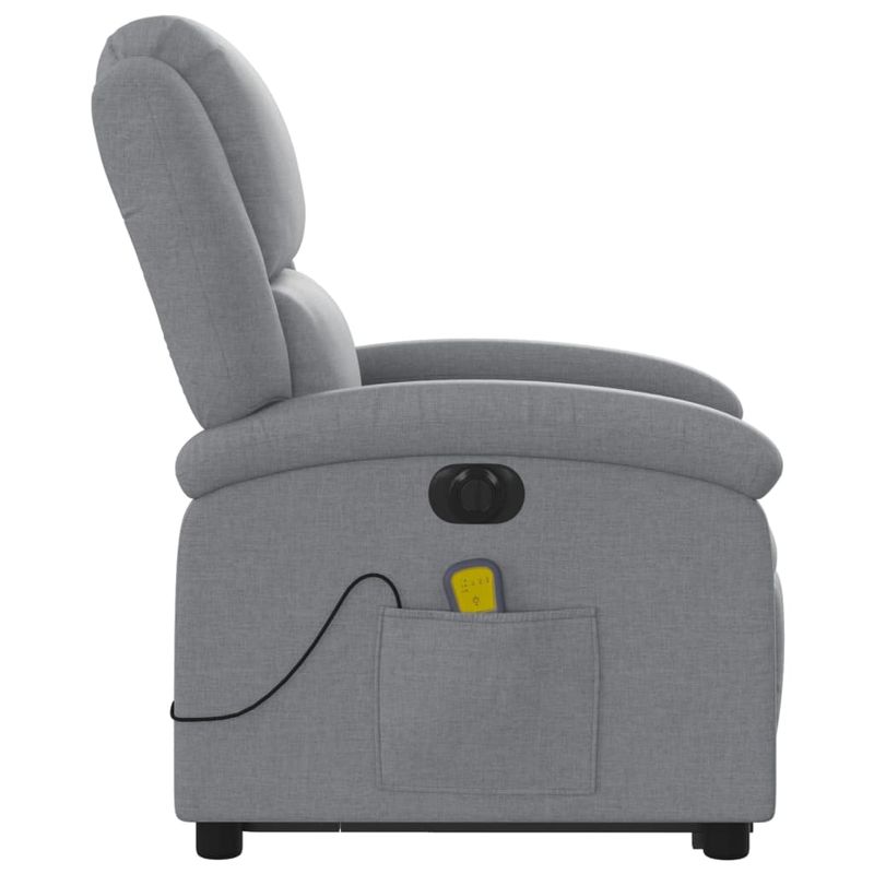 Ingrijire personala si Cosmetice - Sanatate si wellness - Articole wellness - Fotolii de masaj - Fotoliu electric masaj rabatabil cu ridicare, gri inchis textil - Infinity.ro