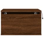 Casa si Gradina - Mobilier - Comode si corpuri - Noptiere - Noptiera montata pe perete cu lumini LED, stejar maro - Infinity.ro
