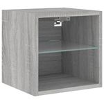 Casa si Gradina - Mobilier - Comode si corpuri - Comode - Unitati de perete TV cu LED-uri, 6 piese, gri sonoma, lemn - Infinity.ro