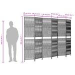 Casa si Gradina - Decoratiuni - Pereti despartitori si paravane - Separator de camera cu 6 panouri, negru, poliratan, model țesătură cu linii, mărime 294x200 cm - Infinity.ro