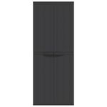 Casa si Gradina - Mobilier - Dulapuri si sifoniere - Dulapuri - Dulap depozitare de exterior, negru, 65x37x165 cm, PP, mărime 65x37x165 cm (31x31 cm) - Infinity.ro