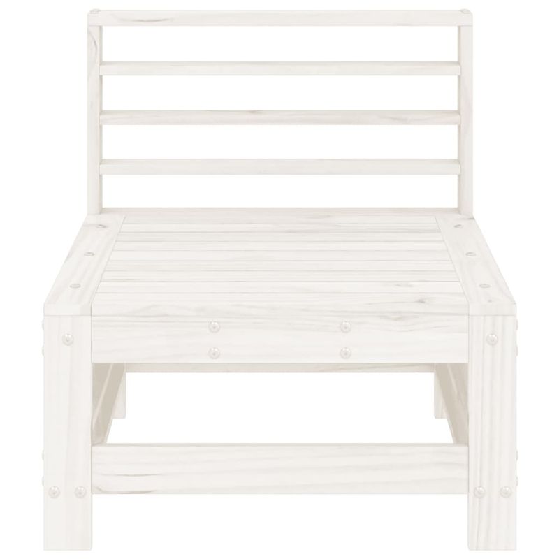 Casa si Gradina - Gradina si terasa - Mobilier exterior - Canapele si fotolii gradina - Canapea de mijloc pentru gradina, alb, lemn masiv de pin - Infinity.ro