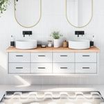 Casa si Gradina - Mobilier - Mobilier baie - Blaturi baie - Blat de baie, 180x50x(2-6) cm, lemn masiv netratat - Infinity.ro
