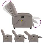 Ingrijire personala si Cosmetice - Sanatate si wellness - Articole wellness - Fotolii de masaj - Fotoliu electric de masaj rabatabil, gri taupe, textil - Infinity.ro