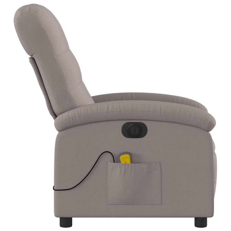 Ingrijire personala si Cosmetice - Sanatate si wellness - Articole wellness - Fotolii de masaj - Fotoliu electric de masaj rabatabil, gri taupe, textil - Infinity.ro