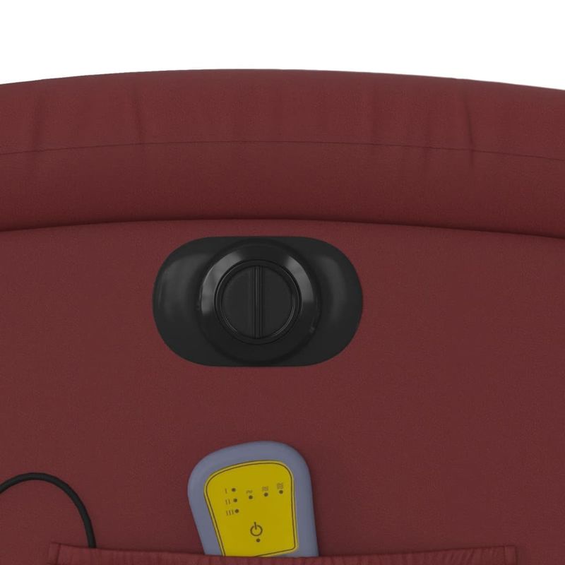 Ingrijire personala si Cosmetice - Sanatate si wellness - Articole wellness - Fotolii de masaj - Fotoliu de masaj electric rabatabil, rosu vin, piele ecologica - Infinity.ro