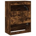 Casa si Gradina - Mobilier - Organizare si depozitare - Organizator incaltaminte - Pantofar cu 2 sertare rabatabile, stejar fumuriu, 80x42x108 cm - Infinity.ro