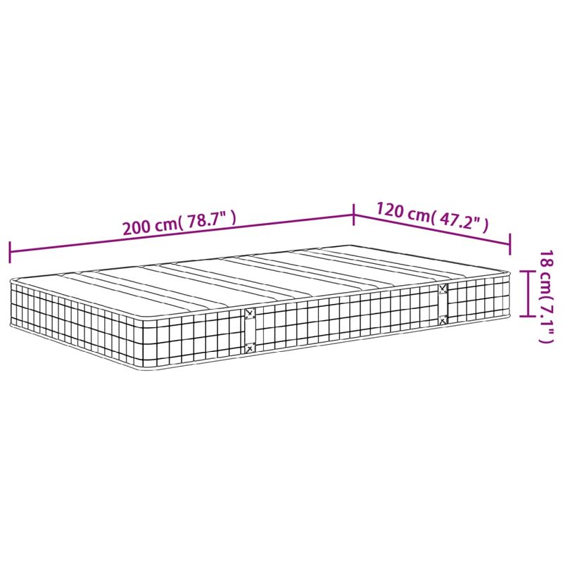 Casa si Gradina - Mobilier - Saltele si somiere - Saltele - Saltea cu arcuri bonnell, fermitate medie, 120x200 cm - Infinity.ro