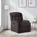 Ingrijire personala si Cosmetice - Sanatate si wellness - Articole wellness - Fotolii de masaj - Fotoliu de masaj rabatabil, maro inchis, material textil - Infinity.ro