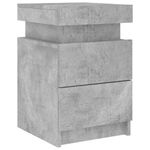 Casa si Gradina - Mobilier - Comode si corpuri - Noptiere - Noptiere cu lumini LED, 2 buc., gri beton, 35x39x55 cm - Infinity.ro