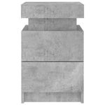 Casa si Gradina - Mobilier - Comode si corpuri - Noptiere - Noptiere cu lumini LED, 2 buc., gri beton, 35x39x55 cm - Infinity.ro