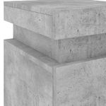 Casa si Gradina - Mobilier - Comode si corpuri - Noptiere - Noptiere cu lumini LED, 2 buc., gri beton, 35x39x55 cm - Infinity.ro