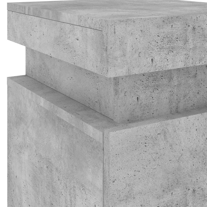Casa si Gradina - Mobilier - Comode si corpuri - Noptiere - Noptiere cu lumini LED, 2 buc., gri beton, 35x39x55 cm - Infinity.ro