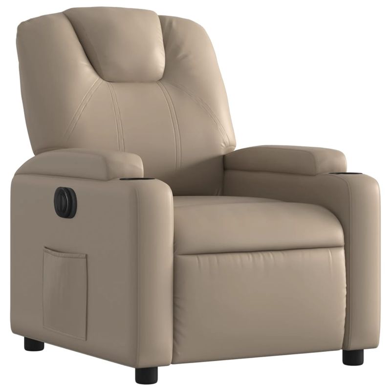 Casa si Gradina - Mobilier - Scaune si fotolii - Fotolii - Fotoliu rabatabil electric, cappuccino, piele ecologica - Infinity.ro