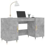 Casa si Gradina - Mobilier - Mese si birouri - Birouri - Birou, gri beton, 140x50x75 cm, lemn compozit - Infinity.ro