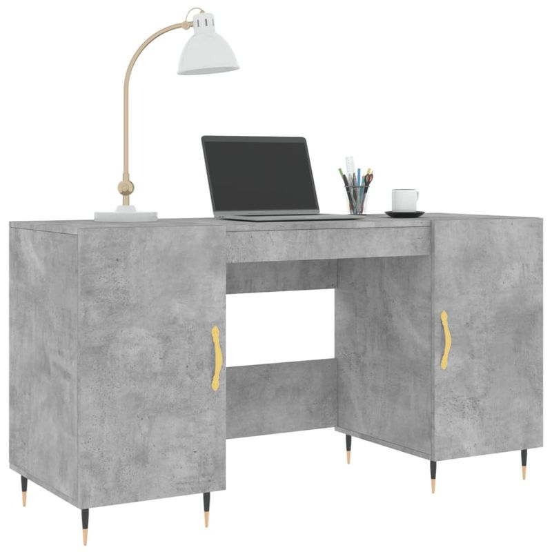 Casa si Gradina - Mobilier - Mese si birouri - Birouri - Birou, gri beton, 140x50x75 cm, lemn compozit - Infinity.ro